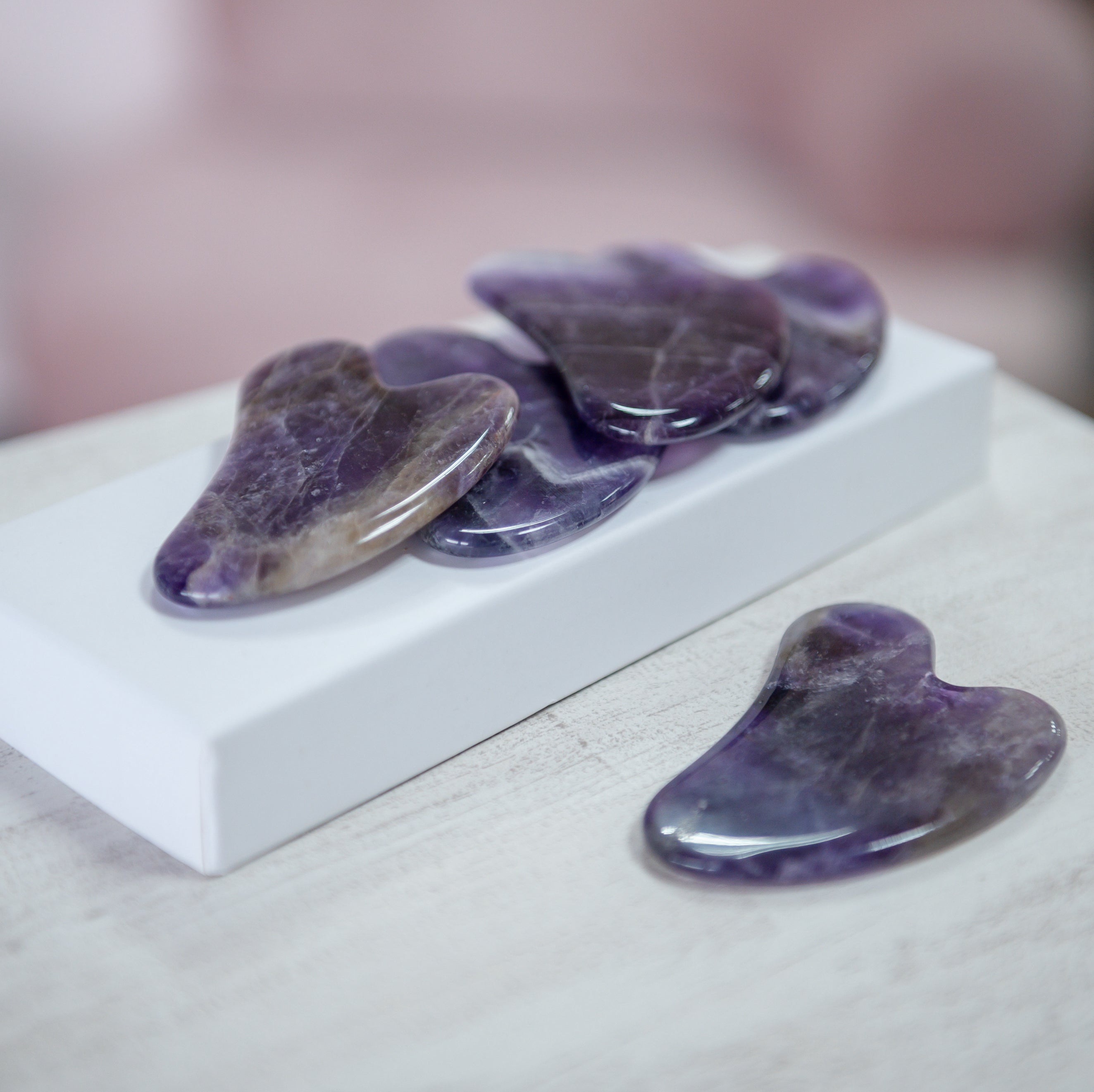 Gua Sha cuarzo morado