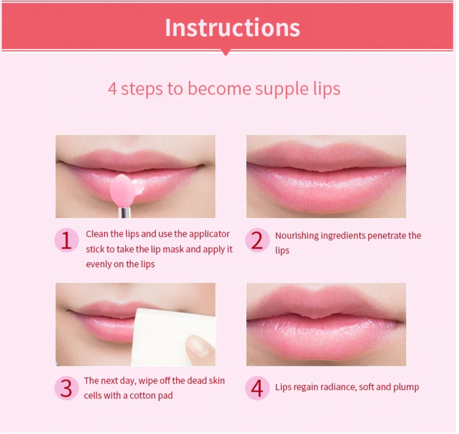 Máscara de labios hidratante, 10 unidades